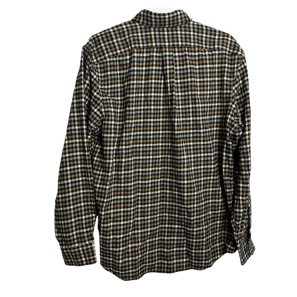Banana Republic Untucked Flannel Shirt Organic Cotton